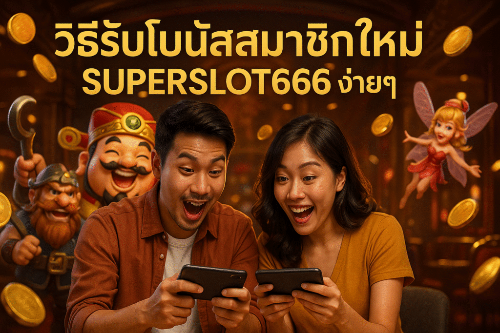 วิธีรับโบนัสสมาชิกใหม่ SUPERSLOT666 ง่ายๆ